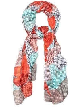 Cabi Gingham Floral Scarf Spring 2018 - RARE!